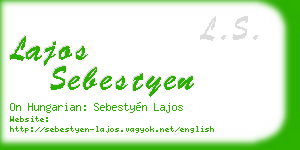 lajos sebestyen business card